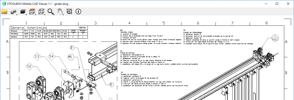 Nuevo visor CAD gratuito ETOOLBOX para Microsoft Windows