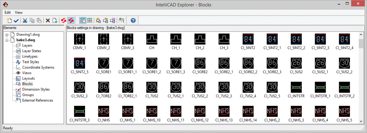 IntelliCAD Explorer - Explorador de bloques