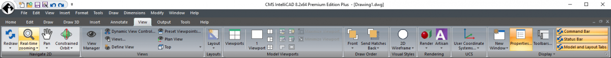 IntelliCAD Ribbon - Vista